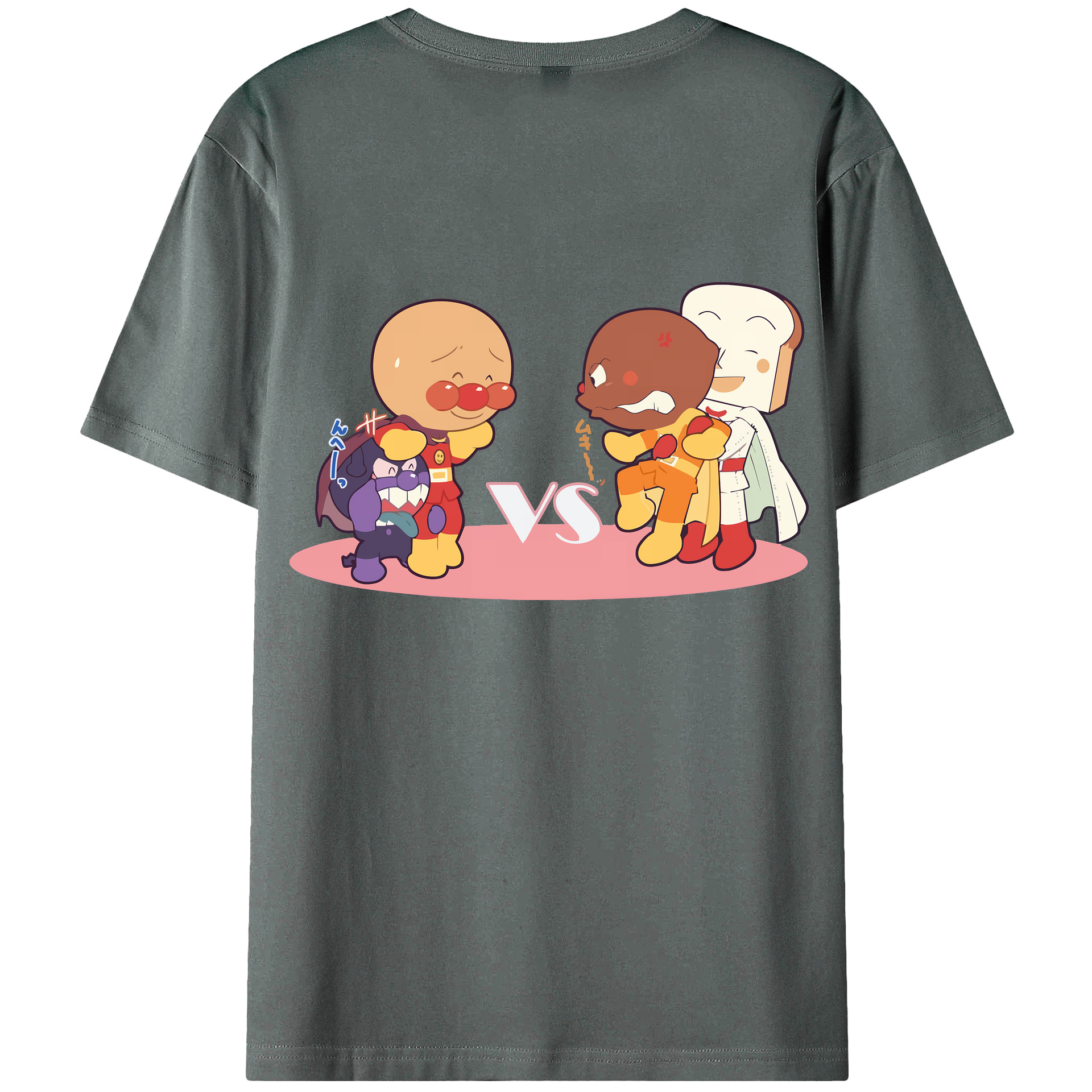 （画像用） アンパンマン Anpanman 綿100％ メンズ半袖Tシャツ（バックプリント） 通気性